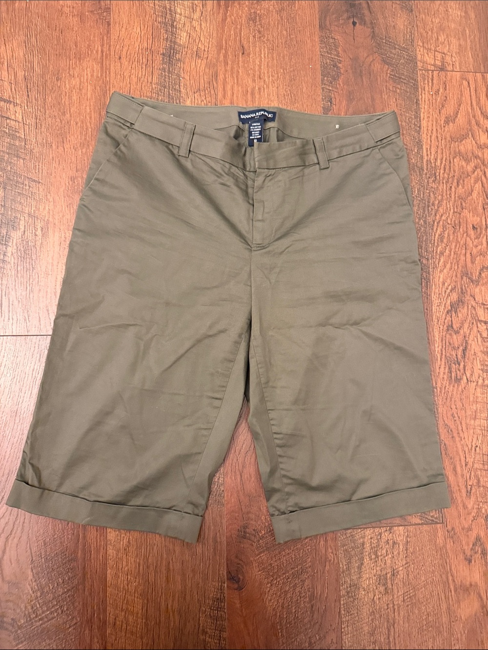 Banana Republic Olive Chino Bermuda Shorts